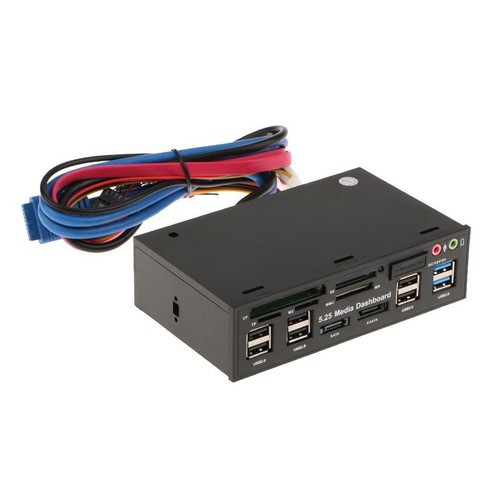 USB3.0/2.0/SATA/M2/TF/SD/MMC/MS/CF Front Panel Kartenleser - Bild 1 von 7