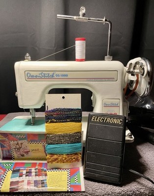 Vintage OmniStitch OS-1000 Embroidery Machine w Access, Manual