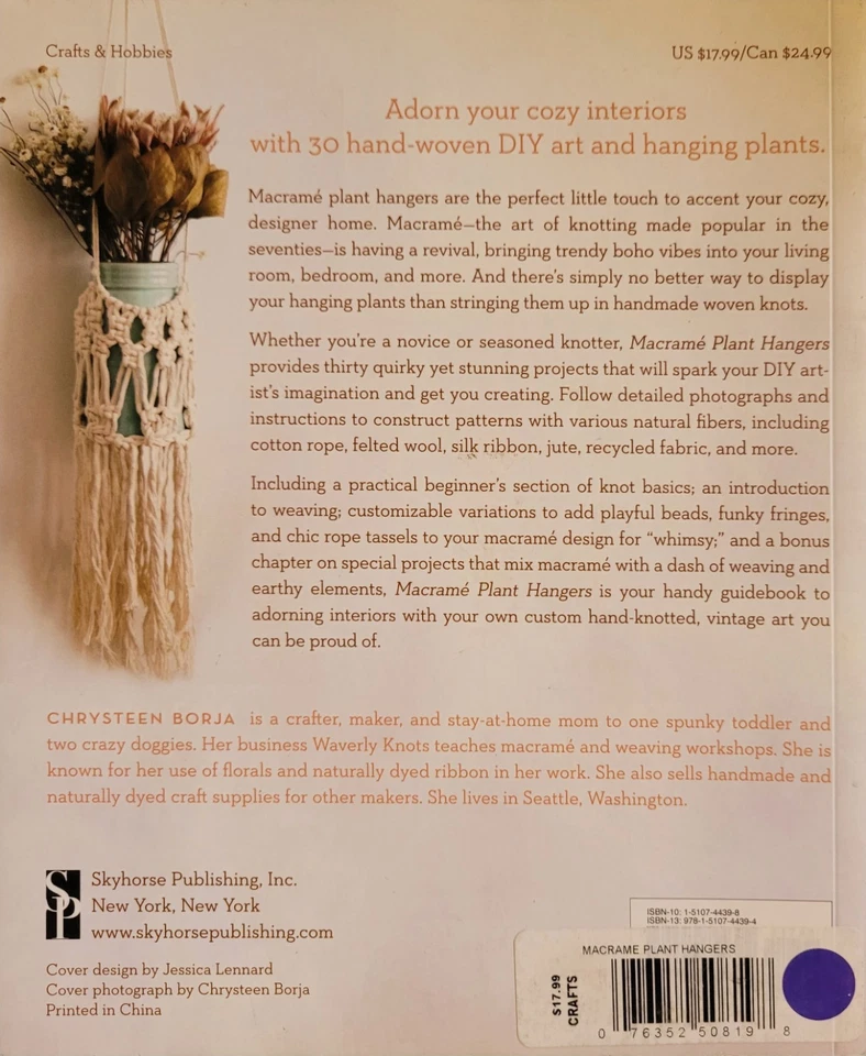 MACRAME PLANT HANGERS: Creative Knotted Crafts for Your Stylish Home Paperback - Image 2 of 2
