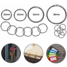 Heavy Duty Split Rings Key Ring Chain 20mm 25mm 32mm 38mm for Backpacks Keys