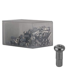 DT Swiss 1.8 x 12 mm brass nipples silver box of 100 