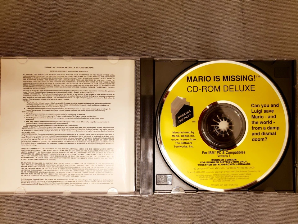 Mario is Missing! CD-ROM Deluxe Nintendo PC Game For IBM & IBM Compatibles -RARE - Image 4 of 4
