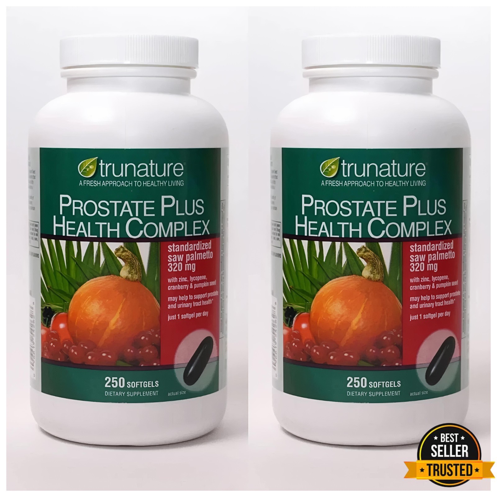 Trunature PROSTATE PLUS health complex PACK OF 2 - 250 Softgels