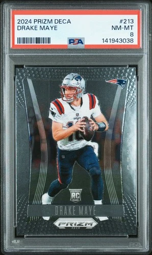 2024 PANINI PRIZM DECA #213 DRAKE MAYE ROOKIE RC PSA 8