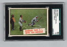 1961 Topps Vintage Baseball Thrills #404 Hornsby Topps NL 424 Average SGC 7