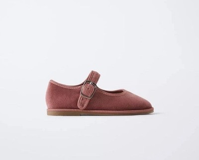 Zara Kids Velvet Mary Janes Size 11
