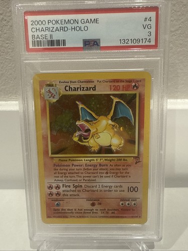 2000 Pokemon Charizard Base Set 2 PSA VG 3 4/130