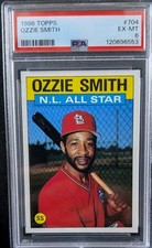 1986 Topps NL All-Star Ozzie Smith #704 PSA 6 EX-MT St. Louis Cardinals HOF SS