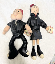 RARE Popeye & Olive Oyl Plush Stuffed Animal Dolls Set, Tagged, 2000