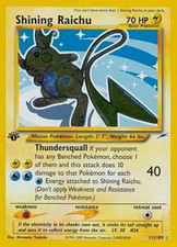 Nintendo Pokemon TCG Shining Raichu Neo Destiny 111/105 Holo Secret Rare on eBay