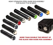 For GLOCK 17 22 34 Gen 5 Heavy Stainless Steel Single Spring Guide Rod