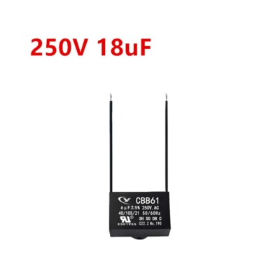 CBB61 18mfd 18uF 250V VAC 50/60Hz FAN MOTOR RUN Capacitor 2 WIRES