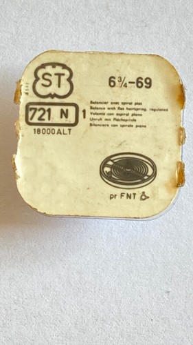 Balancier Complet FHF ST 69 6¾ – NOS, Pièce D'horlogerie Pour Réparation Montre