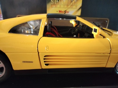 Modellino FERRARI 348ts 1990 Gialla Scala 1:18 Maisto Special Edition - Imagen 13 de 24