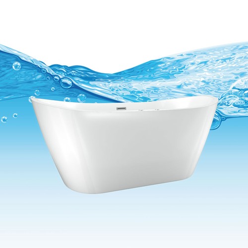 freistehende Badewanne Wanne F23 180x80cm Whirlpool Luft & Wasser - Bild 8 von 8