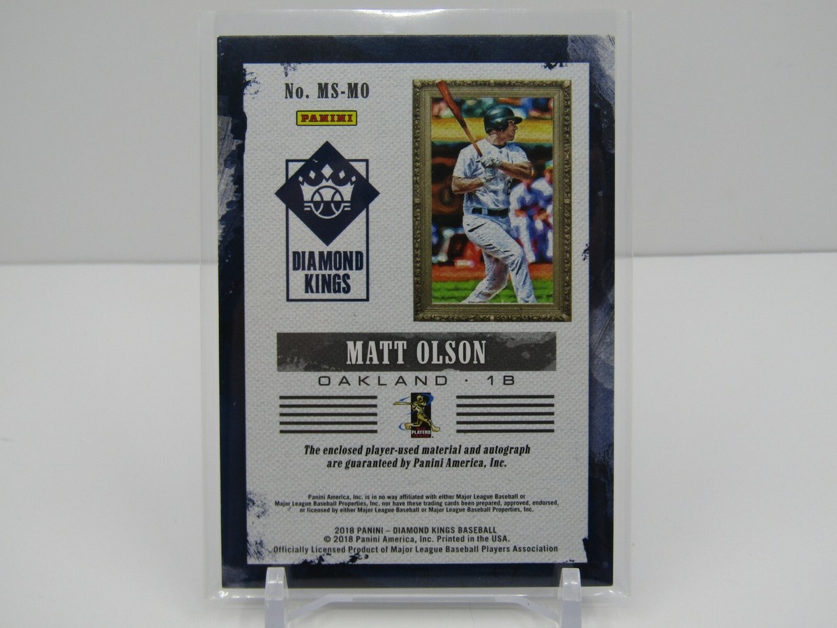 MATT OLSON 2018 DIAMOND KINGS DUAL MATERIALS AUTOGRAPH AUTO