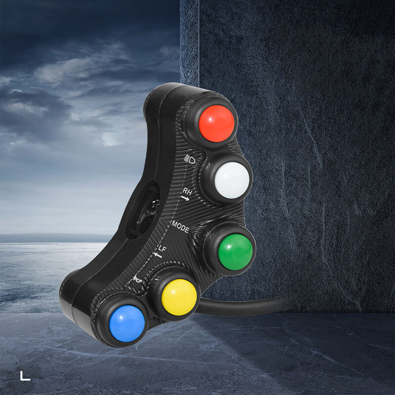 Universal Motorcycle Race Bike Handlebar Switches Assembly 7 Button