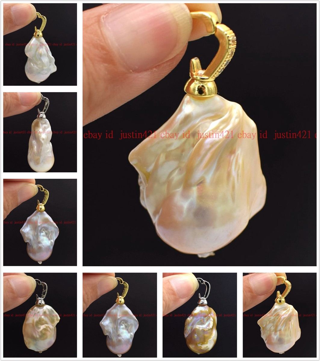 Rare Perle Keshi Grandi 15-20 Mm, Perla D’acqua Dolce Bianca E - Foto 2