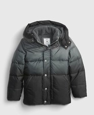Gap Kids Puffer Jacket Smokey Grey Size XL Missing HOOD