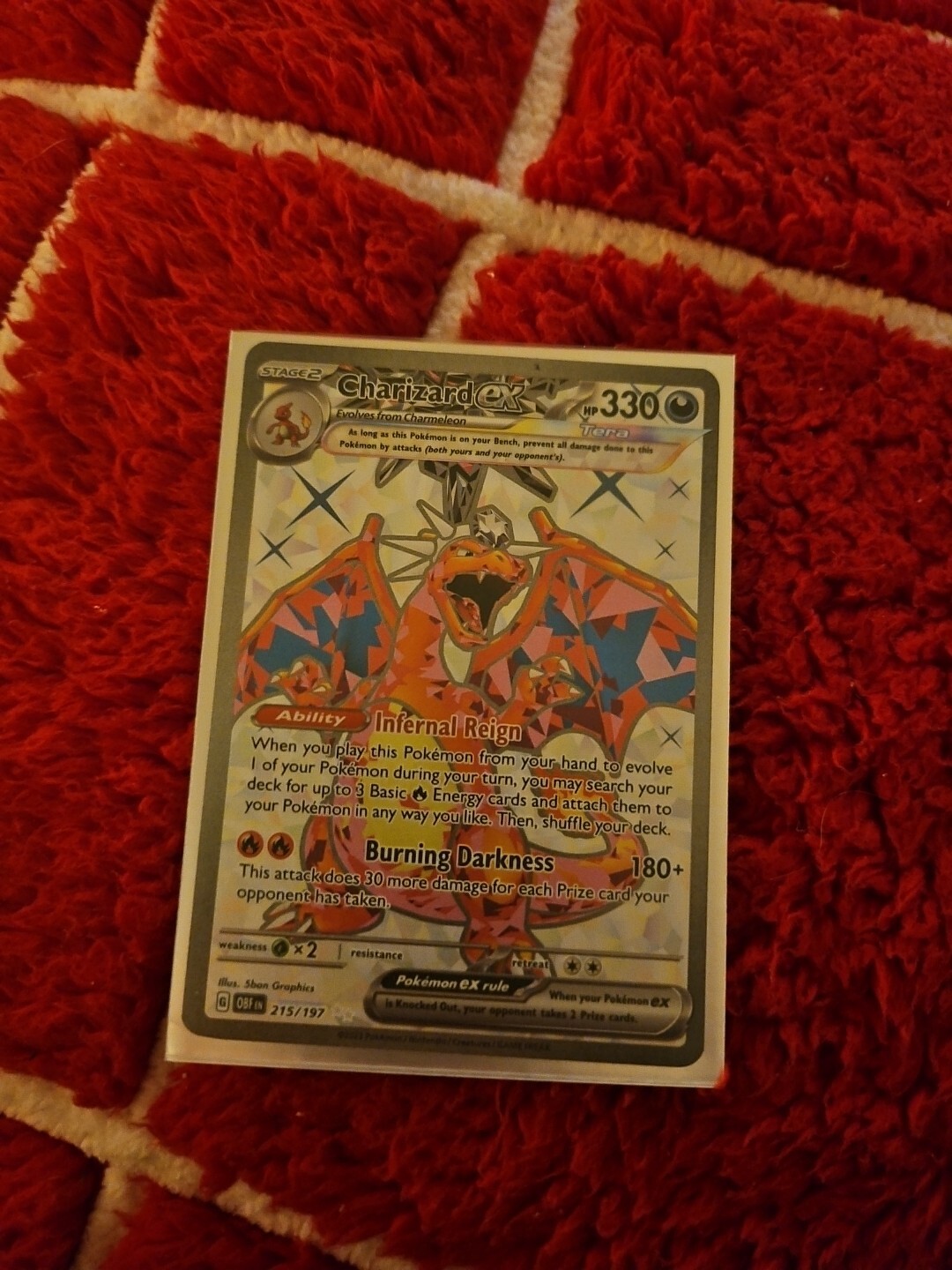 Pokémon TCG Charizard ex SV03: Obsidian Flames 215/197 Holo Ultra Rare
