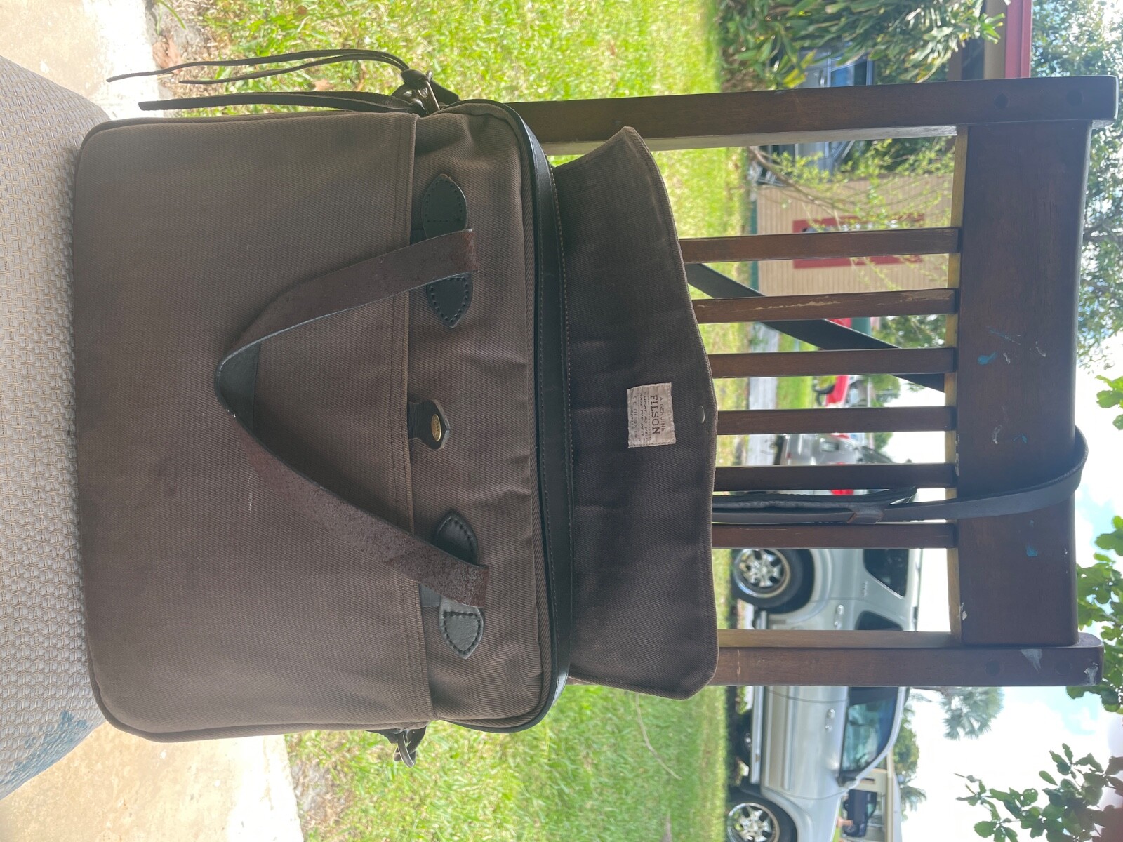 FILSON Original Twill Briefcase 256 Tan Messenger Bag… Gem