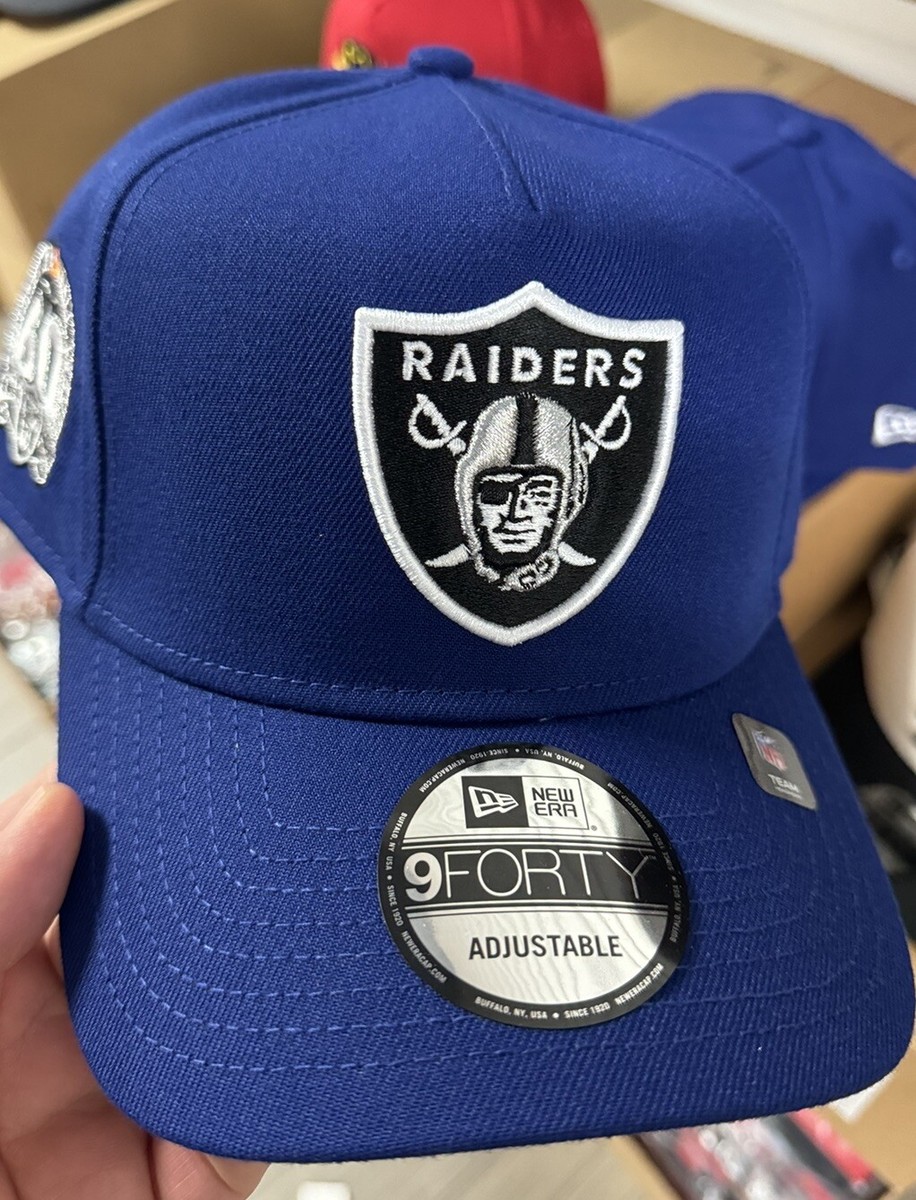 新品 レア New Era NFL Raiders 9FORTY New Era Las Vegas Raiders 9Forty Snapback Hat Royal Blue 60th Ann