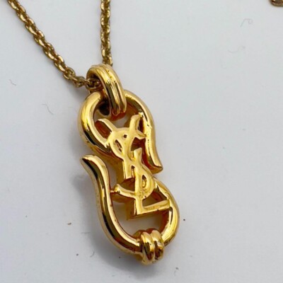YVES SAINT LAURENT vintage necklace チョーカ Vintage YSL Necklace, Yves Saint Laurent Necklace Chain