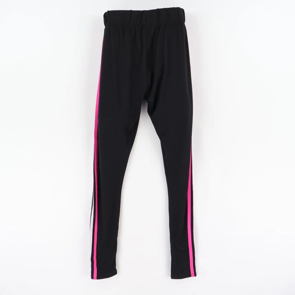 Rue 21 Leggings Mujer M Negro Rayas Laterales Cintura Elástica Elastizada Tiro Medio Suave Foto 2 de 4