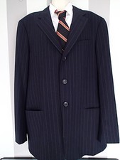 giorgio armani collezioni SUIT JACKET BLAZER,44L,wool blend ,stripes