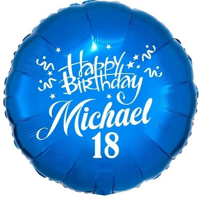 AJ'S DESIGNS Birthday Balloon PERSONALISED foil balloon ANY AGE 13 16 18 21 30 40 50 60