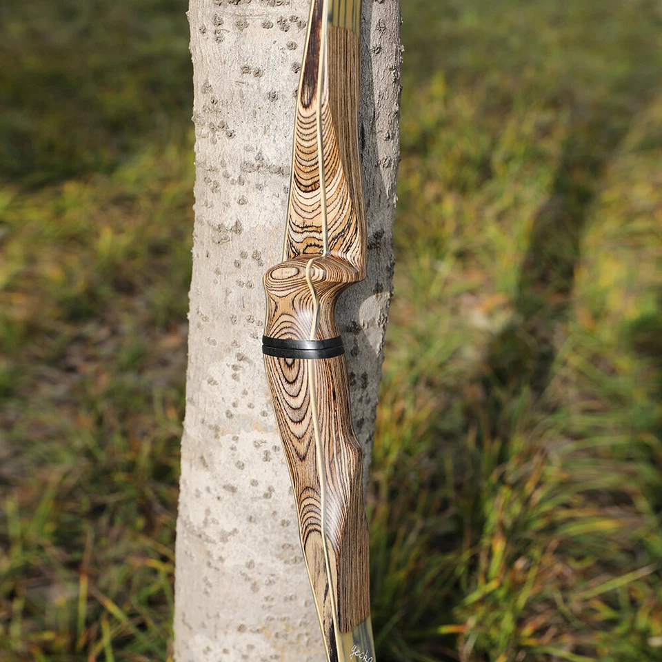 60" 62" 64" Longbow Takedown 20-50lbs Wood Riser Traditional Bow Archery Hunting - Image 2 of 4