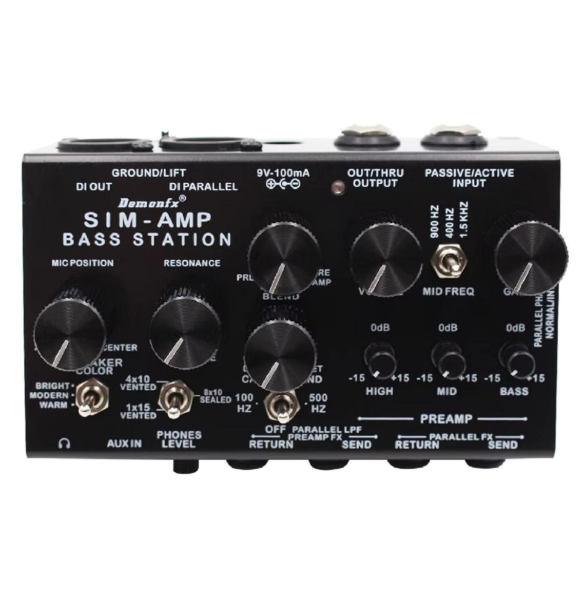 Demonfx SIM-AMP Simplifier Bass Station Preamp Simulator