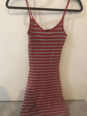 brandy melville red striped dress