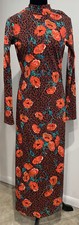 Free People Retro Romance Floral Chocolate Combo Long Dress S