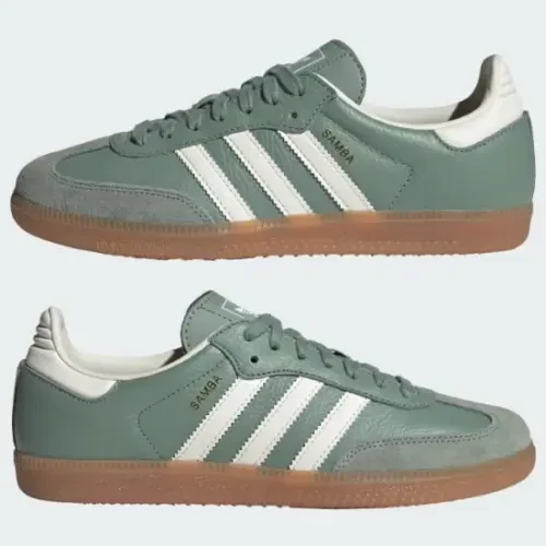 Adidas Samba OG Silver Green Gum for sale | eBay