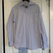Tommy Bahama White Pink Striped Button Up Long Sleeve Shirt Size 16 34-35