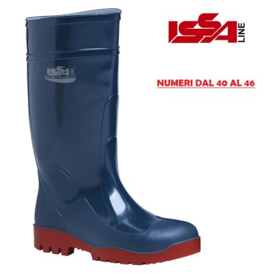 Stivali Antinfortunistici da Lavoro in PVC Nitrilico Blu Puntale