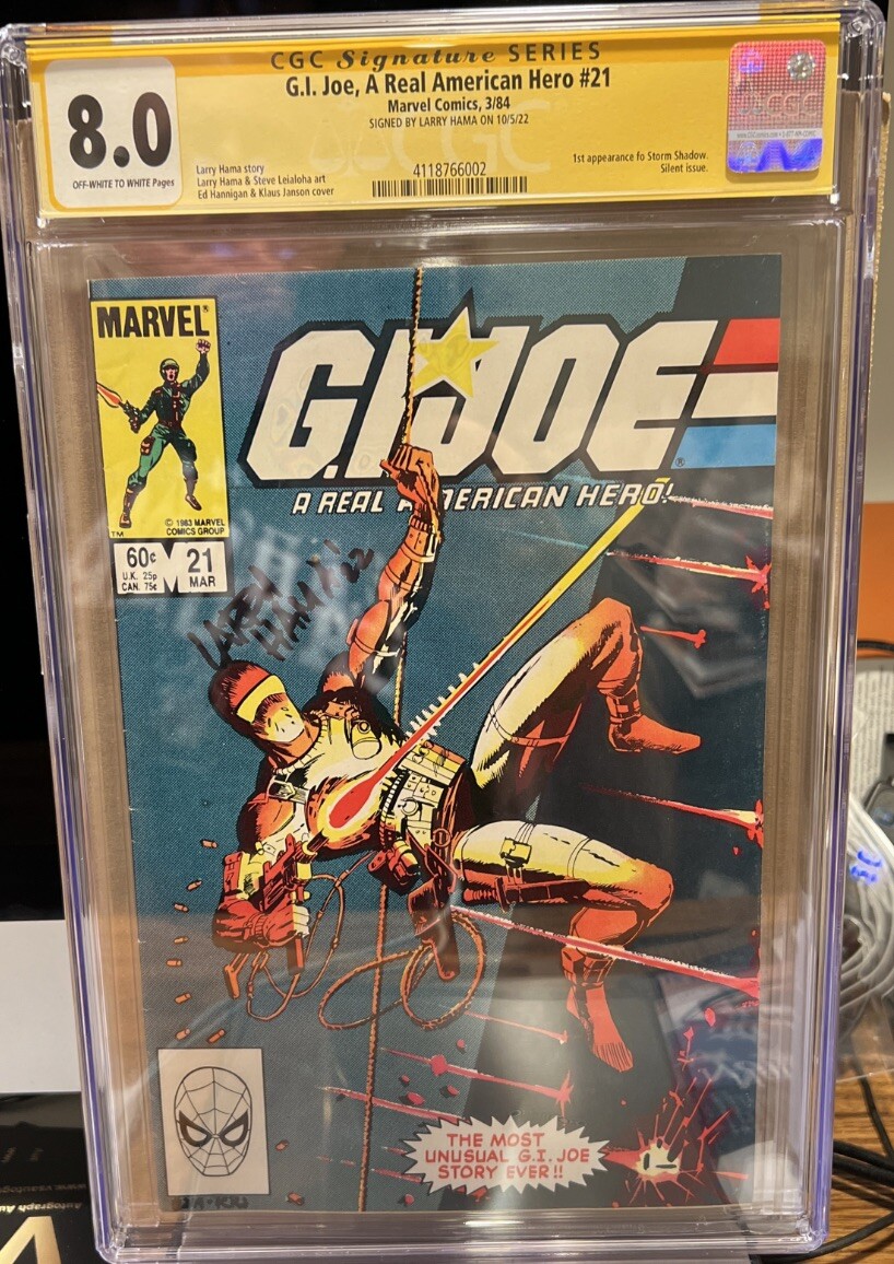 G.I. Joe #21 CGC 8.0 Signed by Larry Hamma, Key Issue | eBay
