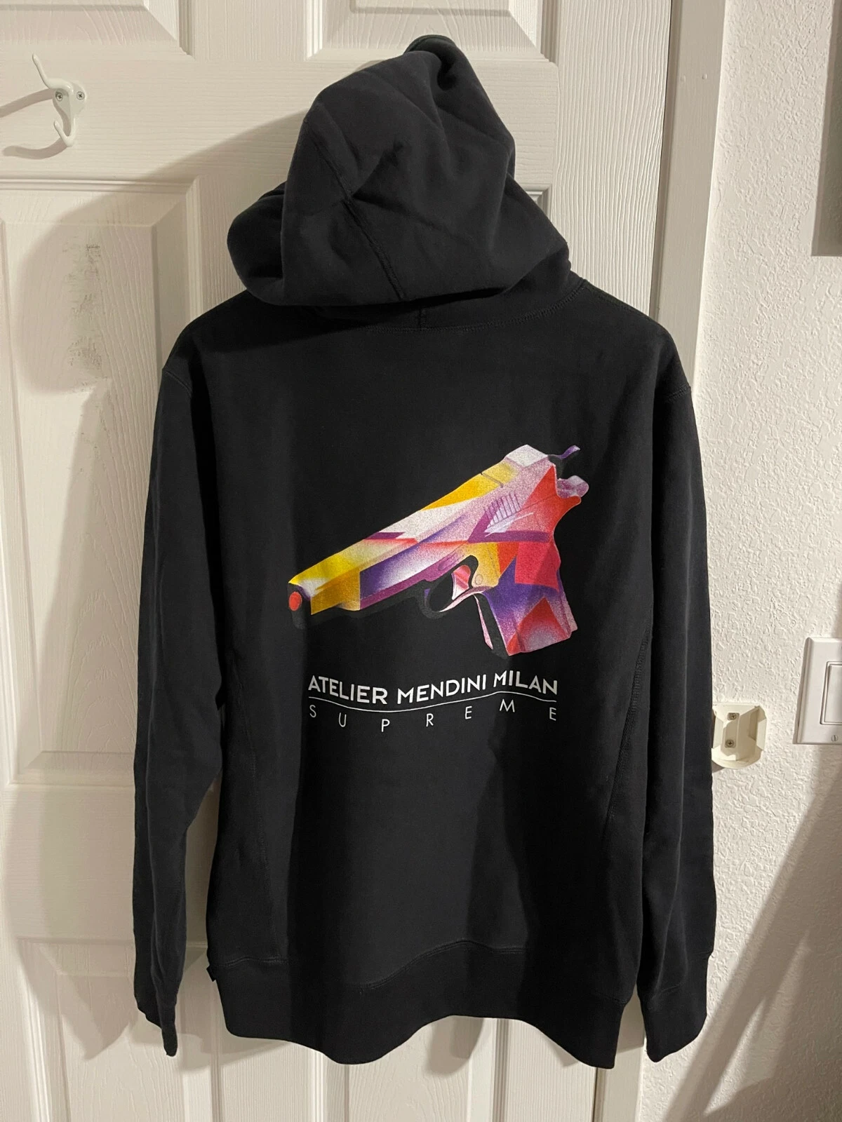 Sweat à capuche Supreme Merdini SS16   Noir   Grande Boîte Logo 