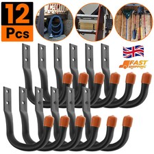 12x Heavy Duty Storage Hooks Wall Mount for Ladder Garage Bike Garden Shed Tools