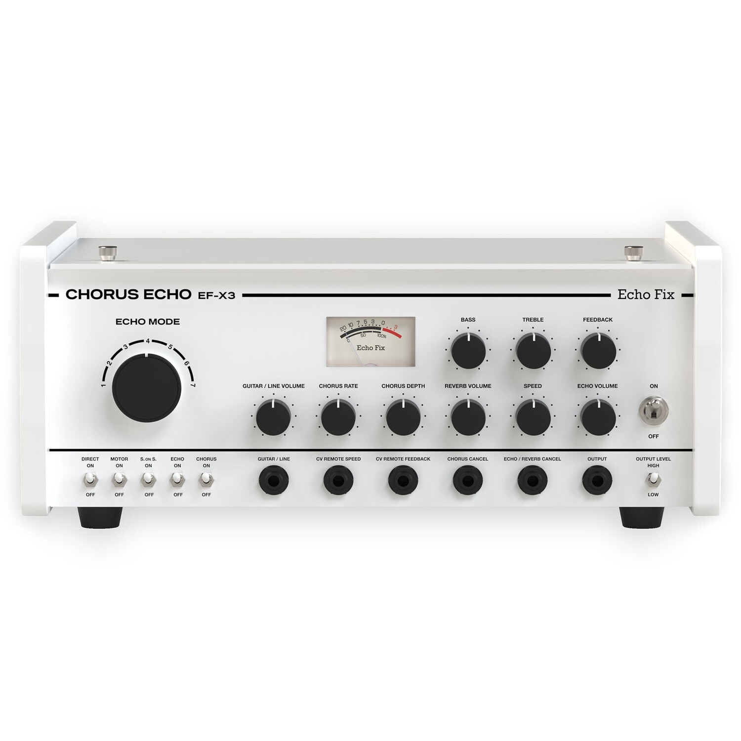 Настольное магнитофонное эхо Echo Fix EF-X3 с BBD хорусом/реверберацией - Белое на белом
