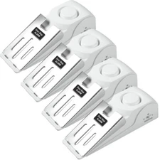 4 PACK Security Door Stop Alarm 120DB Hotel Home Portable Security Safety Tools