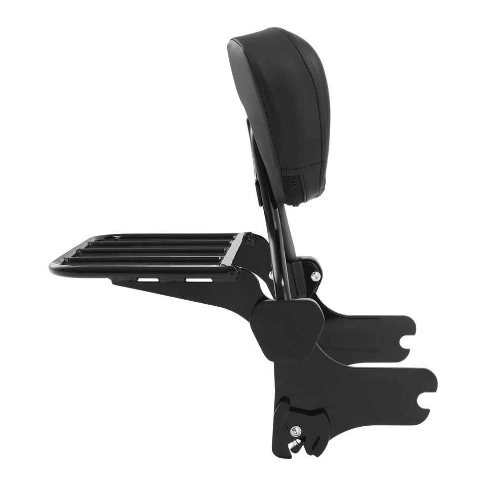 Respaldo desmontable barra Sissy con portaequipajes para Harley Davidson Touring 97-08 Foto 3 de 4