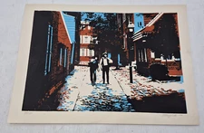 Vintage Barbara MacPhail Signed & Numbered Print Street Scene 70s Art Silkscreen