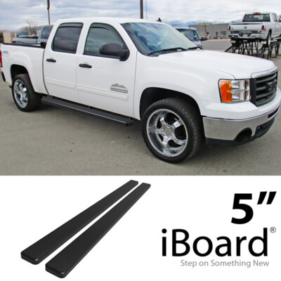 iBoard Stainless Steel 5'' Side Bar Fit 01-13 Chevy Silverado/GMC Sierra Crew Cab