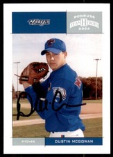 2004 DONRUSS TEAM HEROES DUSTIN MCGOWAN ROOKIE AUTO TORONTO BLUE JAYS #429