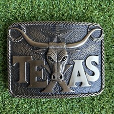 Vintage ADM Texas State Seal Belt Buckle by Award Design Medals - Solid Brass