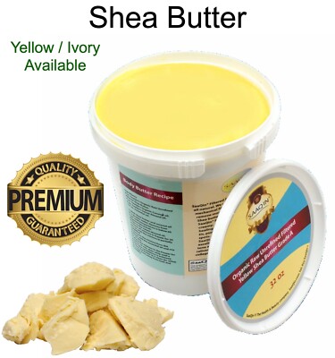 Raw Shea Butter YELLOW / IVORY UNREFINED Organic Raw Natural Africana Ghana