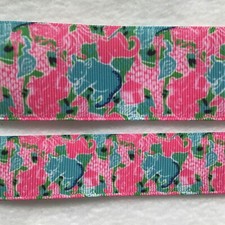 Palm beach style animal zoo crackers grosgrain ribbon BTY 7/8" 1 1.5"