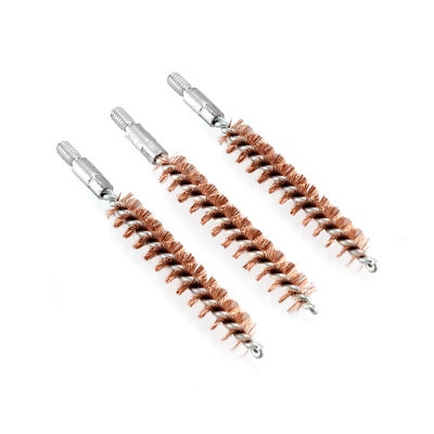 3 Pcs Bronze Bristle Bore Long Brush .338 Cal 8x32 Thread for Gun Cleaning Rod